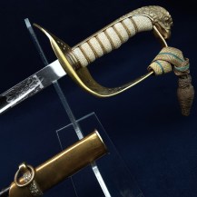 British WW2 1925 Pattern Royal Air Force Officers Sword of Group Captain David Lumgair CBE 7